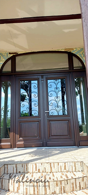 Vrancea : Portal exterior Clasic 02, esență lemn stejar